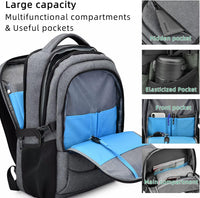 Wasserdichter Reise-Laptoprucksack mit USB-Anschluss und organisierter Aufbewahrung
