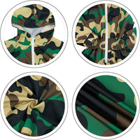 Camouflage-Regenjacke für Kinder, wasserdicht, grün-braun, Kapuze, Outdoor-Bekleidung.