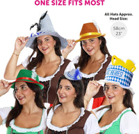 Trachtenhüte im 5er-Set bunt – GaudiMix Oktoberfest 2025