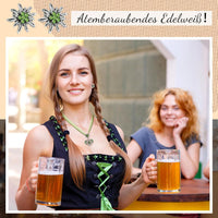 Edelweiß Schmuckset mit Herzanhänger – AlpenFrische Oktoberfest 2025