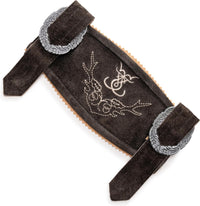 Trachten-Hosenträger aus Leder in Dunkelbraun – AlpenKraft Oktoberfest 2025