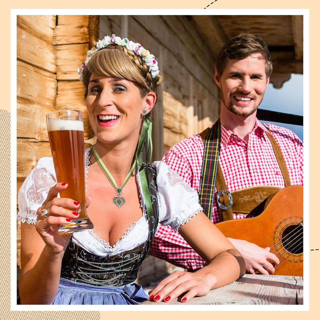 Edelweiß Schmuckset mit Herzanhänger – AlpenFrische Oktoberfest 2025