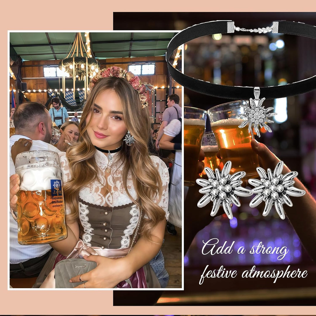 Damen Edelweiß Schmuckset – AlpenLiebe Oktoberfest 2025