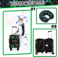 Kinder-Kabinengepäck-Set aus Hartschale mit Spinner-Rollen – Game Day