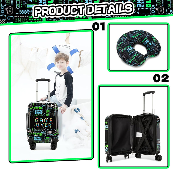 Kinder-Kabinengepäck-Set aus Hartschale mit Spinner-Rollen – Game Day