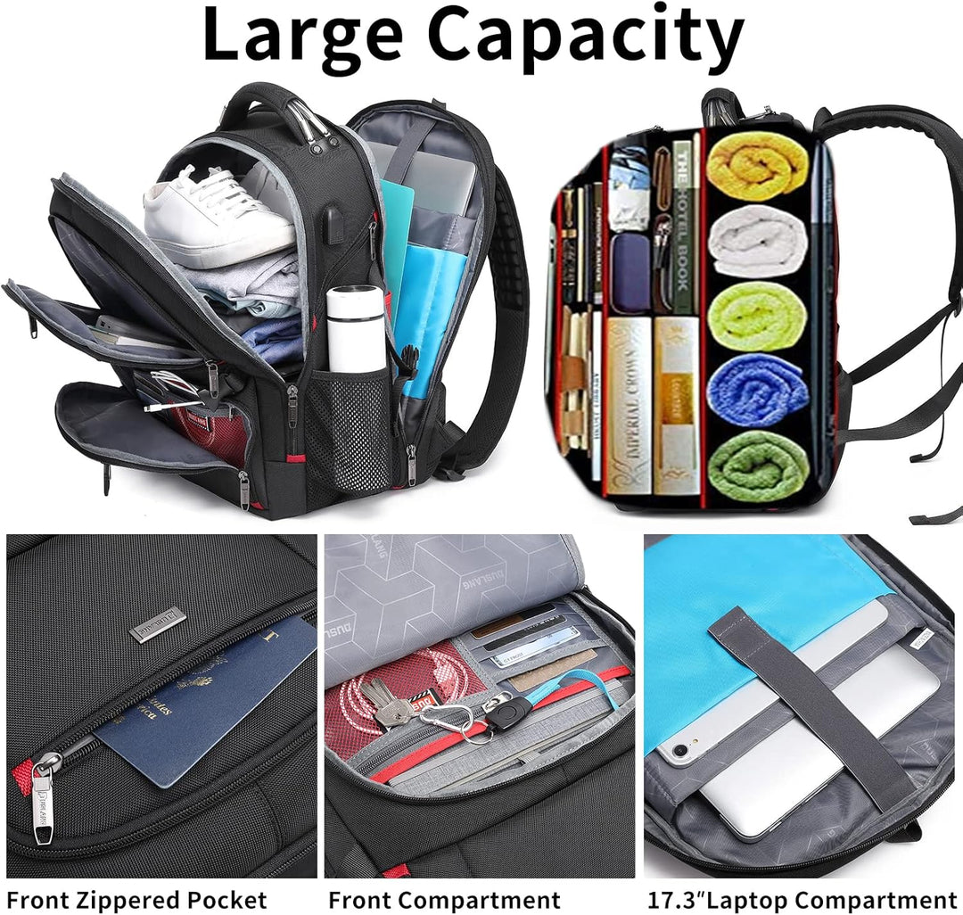 50L Wasserdichter extra großer Reise-Laptoprucksack mit USB-Anschluss