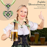 Edelweiß Schmuckset mit Herzanhänger – AlpenFrische Oktoberfest 2025