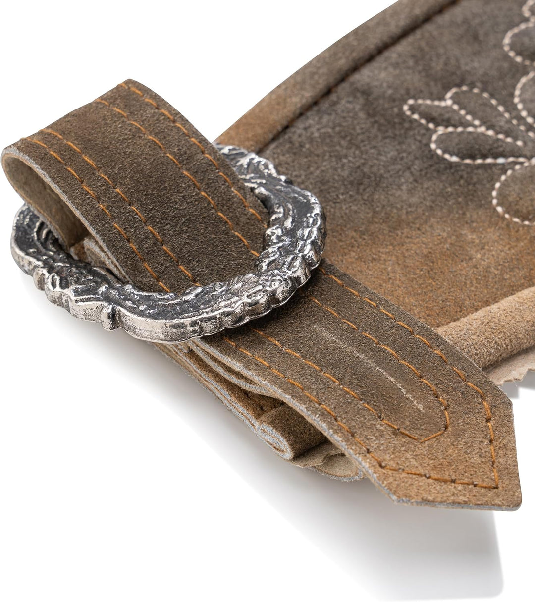 Trachten-Hosenträger aus Leder in Braun – AlpenStolz Oktoberfest 2025