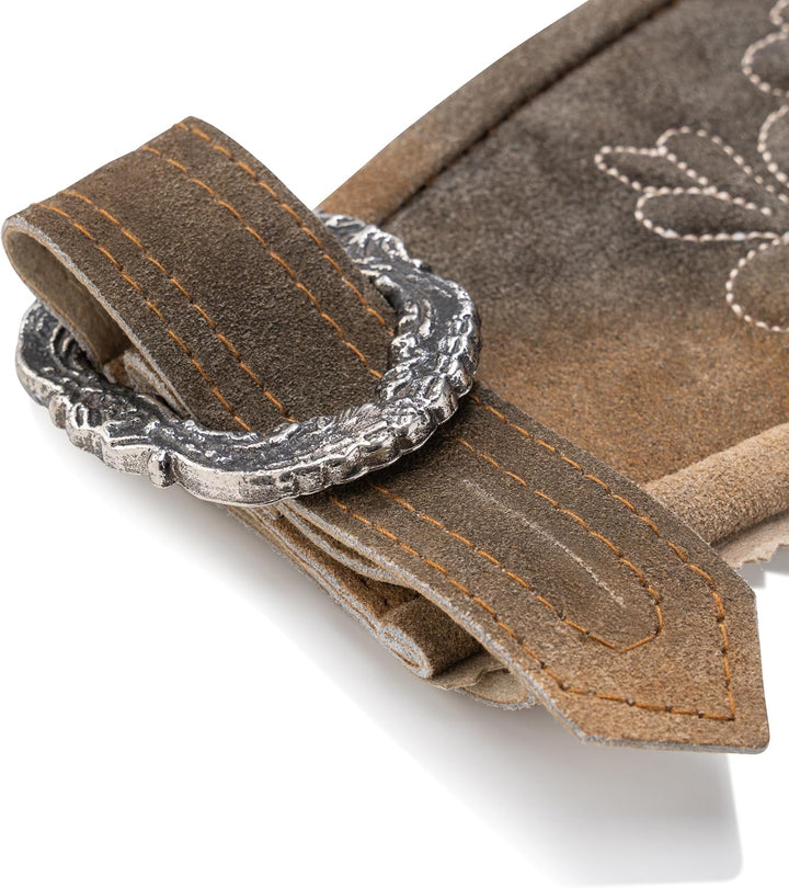 Trachten-Hosenträger aus Leder in Braun – AlpenStolz Oktoberfest 2025