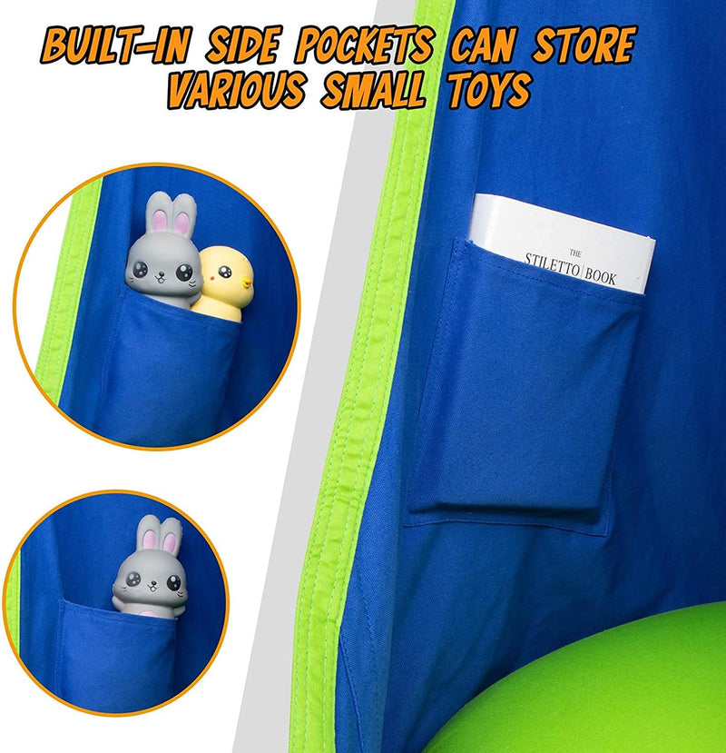 Kinder-Hängesessel mit Luftkissen für drinnen & draußen