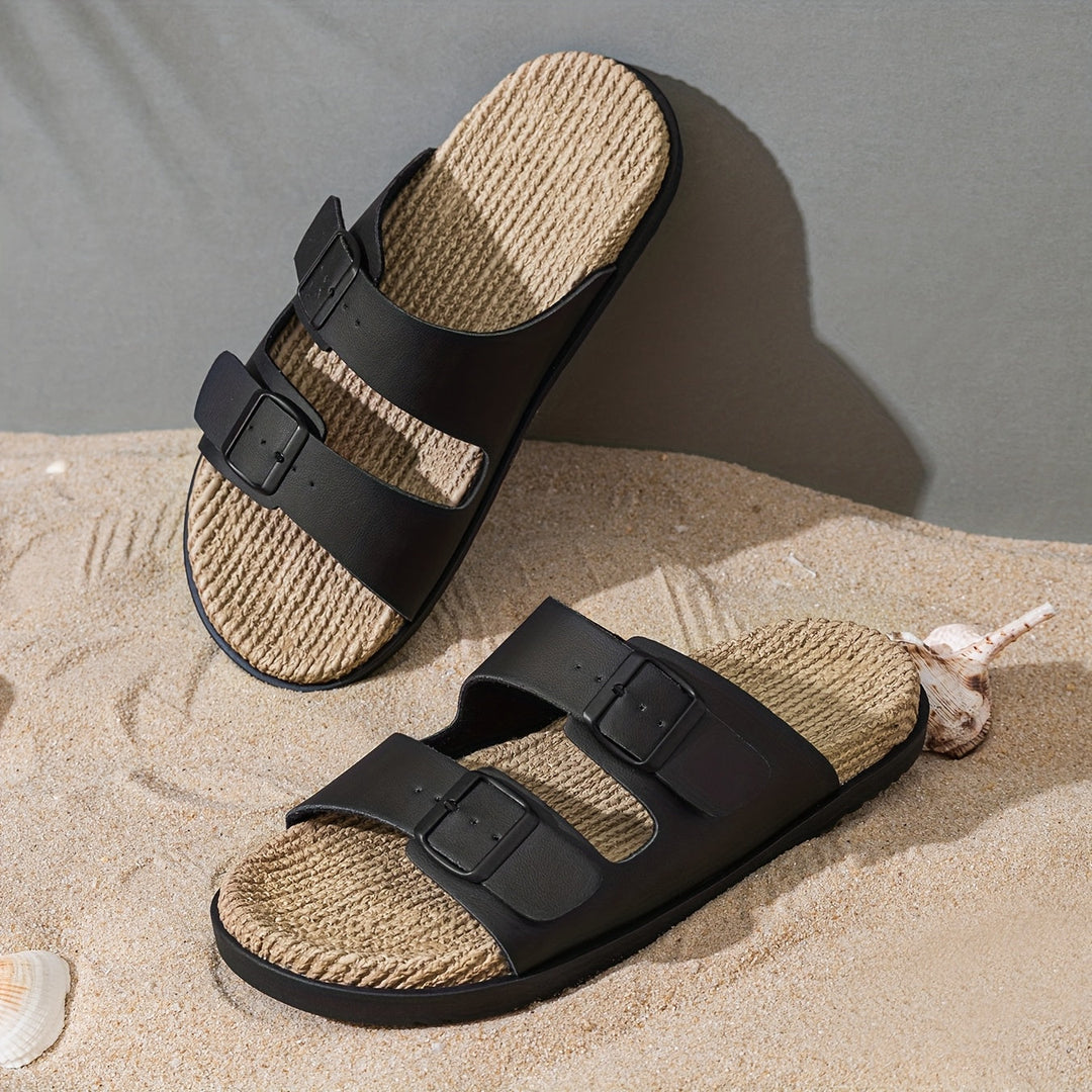 Stylische Herren Sommer-Slipper mit verstellbaren Riemen - GripStep