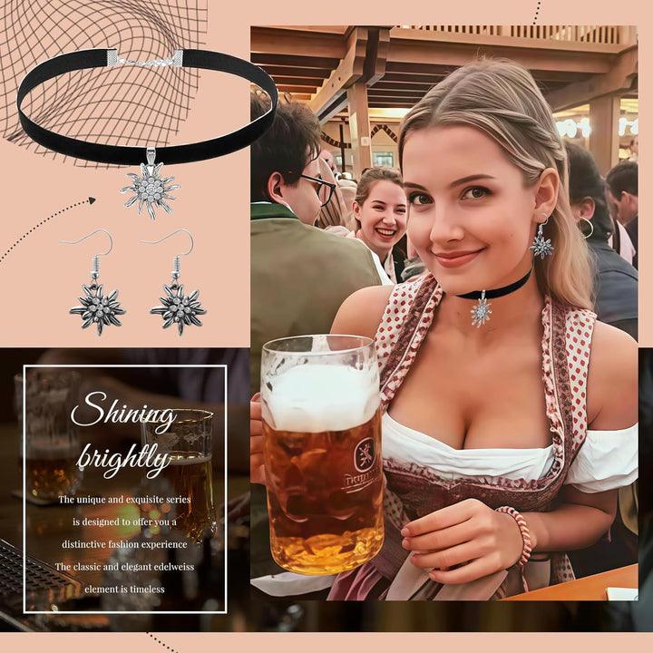 Damen Edelweiß Schmuckset – AlpenLiebe Oktoberfest 2025