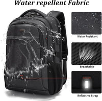 Wasserdichter Reise-Laptoprucksack mit USB-Anschluss und organisierter Aufbewahrung