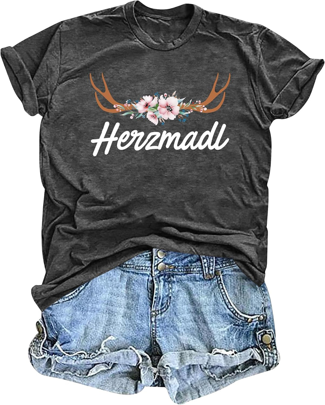 Damen Kurzarm Herzmadl T-Shirt – Lena Oktoberfest 2025