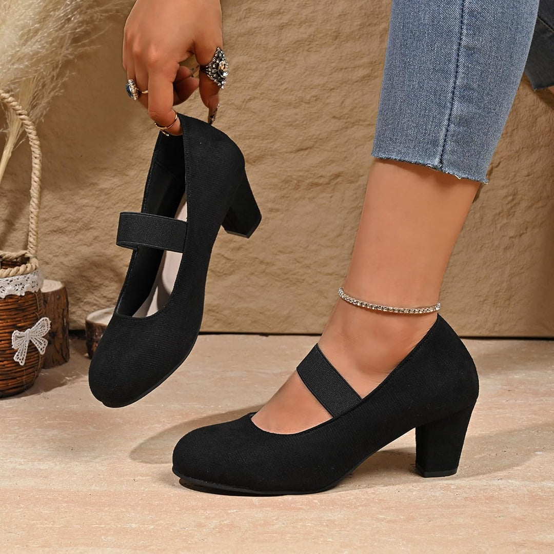 Samt Pumps mit Elastikriemen – Amelie Oktoberfest 2025