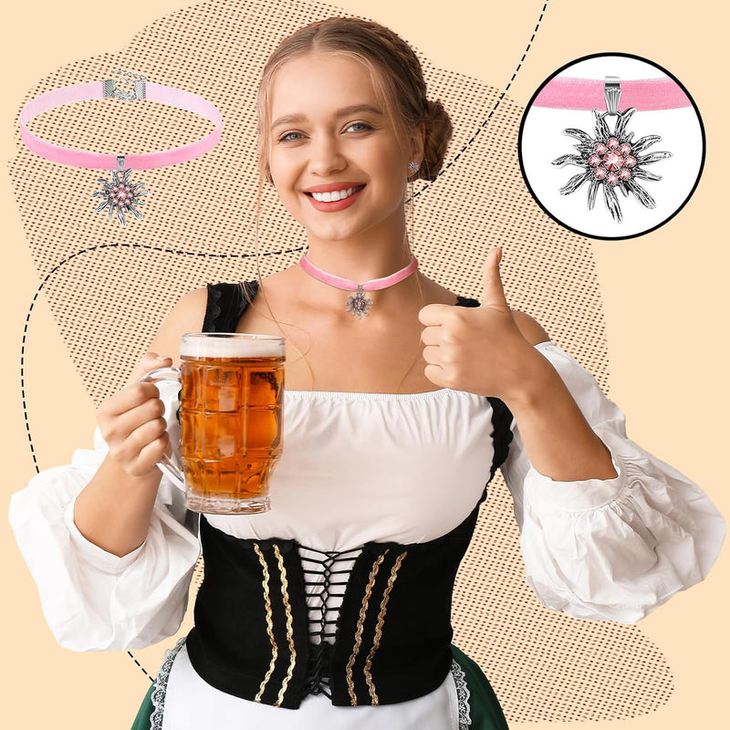 Edelweiß Schmuckset mit Samtband – AlpenRosé Oktoberfest 2025