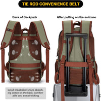 Anti-Diebstahl Canvas Laptop- und Reiserucksack mit USB-Anschluss – Geeignet für Laptops bis 43,94 cm