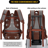 Anti-Diebstahl Canvas Laptop- und Reiserucksack mit USB-Anschluss – Geeignet für Laptops bis 43,94 cm