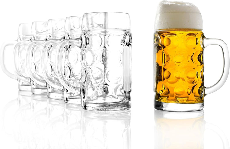 Bierkrug Glas (2er-Set/6er-Set, 0,5 L) – WiesnKrug Oktoberfest 2025