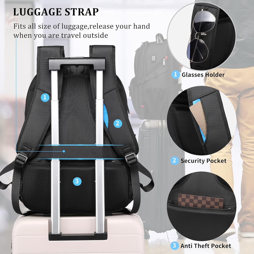 50L Wasserdichter extra großer Reise-Laptoprucksack mit USB-Anschluss