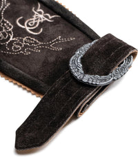 Trachten-Hosenträger aus Leder in Dunkelbraun – AlpenKraft Oktoberfest 2025