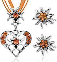 Edelweiß Schmuckset mit Herzanhänger – HerzGlanz Oktoberfest 2025