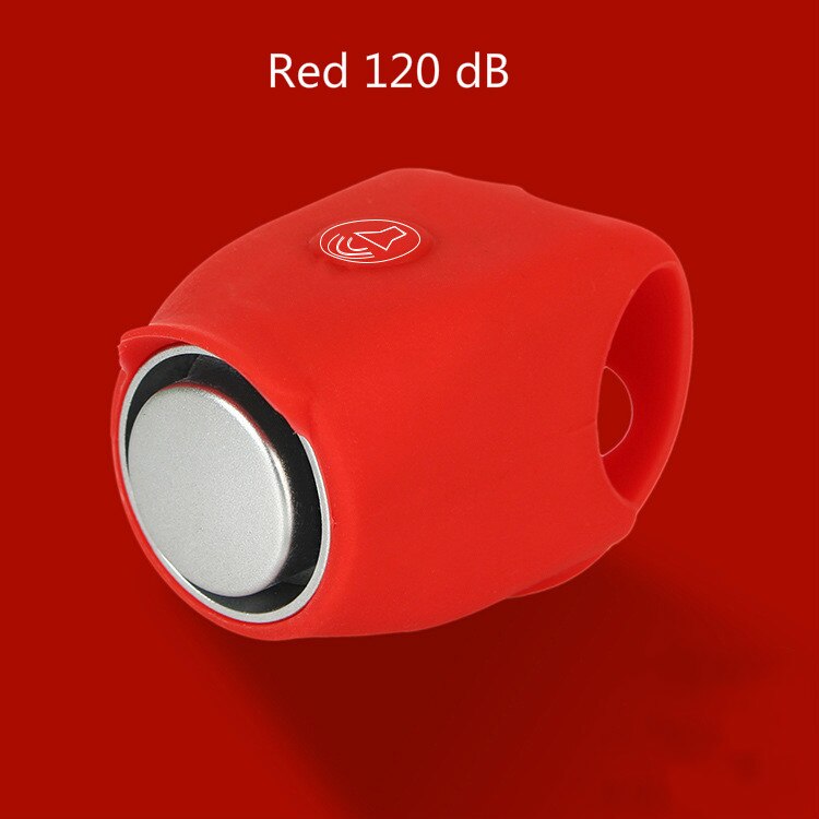 Roter Fahrradklingel 120 dB, lauter Alarm, Silikon, wasserdicht, Sicherheitszubehör.