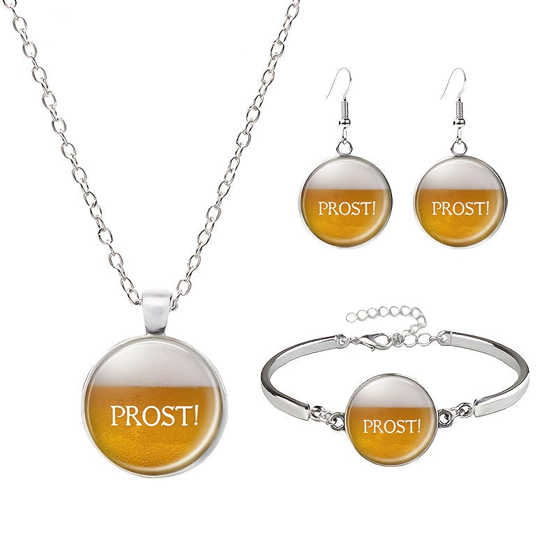 4-teiliges Schmuckset mit Bier-Design – ProstSchmuckSet Oktoberfest 2025