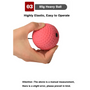 Hand hält rosa, elastischen Massageball, 85g, für Fitness und Entspannung.