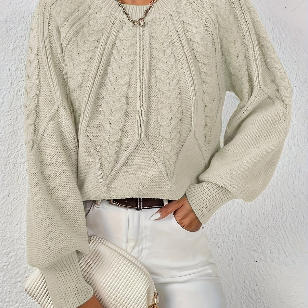 Damen Strickpullover mit Lanternärmeln – Sanna