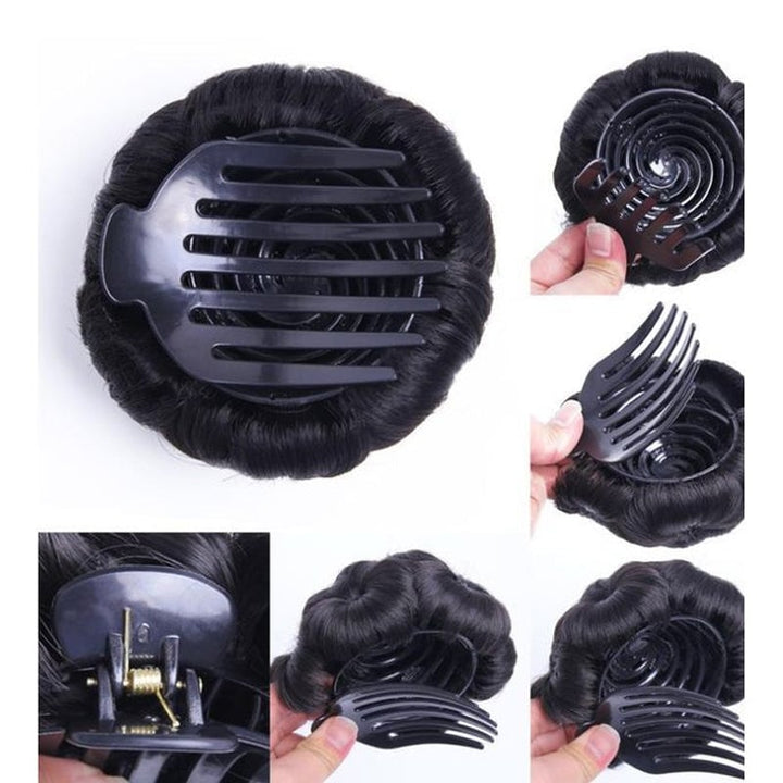 Blumenförmige Haarspange mit Haarverlängerung – Fiora