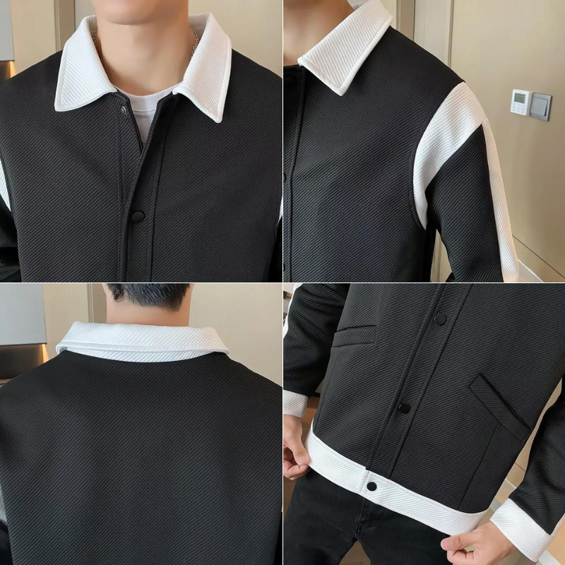 Herbstliche Patchwork Jacke für Herren – Alessandro