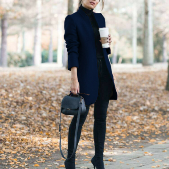 Damen Stehkragen Wintermantel mit zeitlosem Design – Reginel