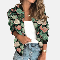 Damen Retro Bomberjacke mit Herbst-Print – Zoë