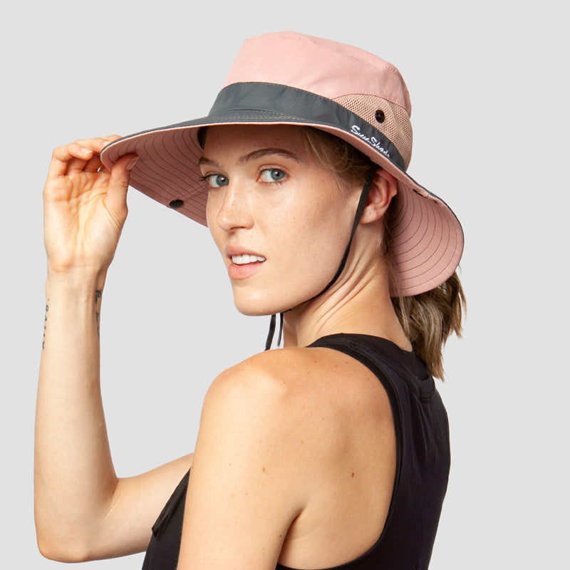 Atmungsaktiver UV-Schutz Damen Sonnenhut Faltbar mit Pferdeschwanzöffnung – Liane (Buy 1, Get 1 GRATIS)