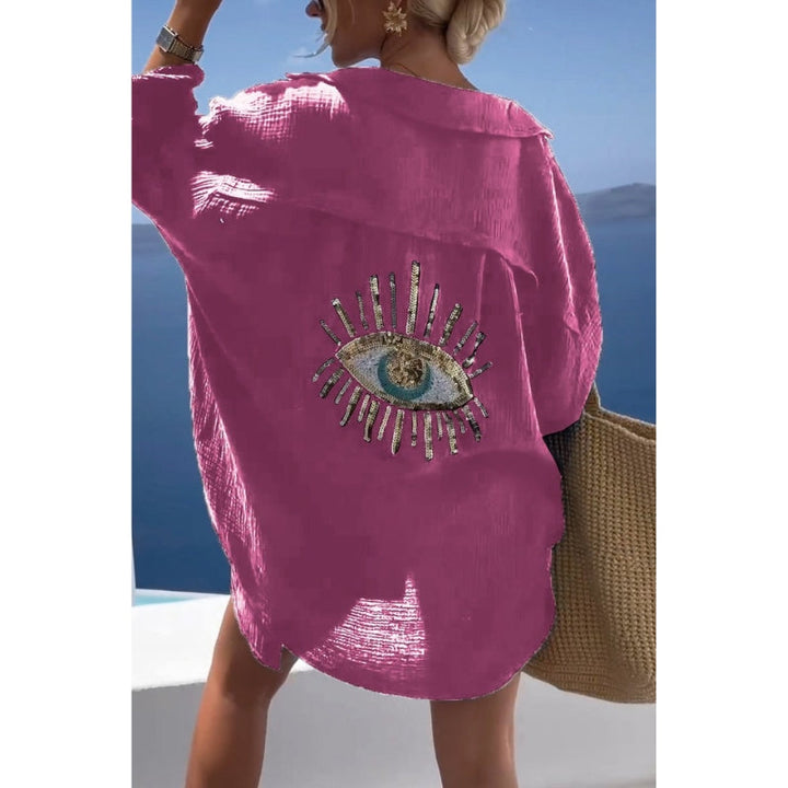 Leinen Damenbluse mit Knopfleiste – Marise