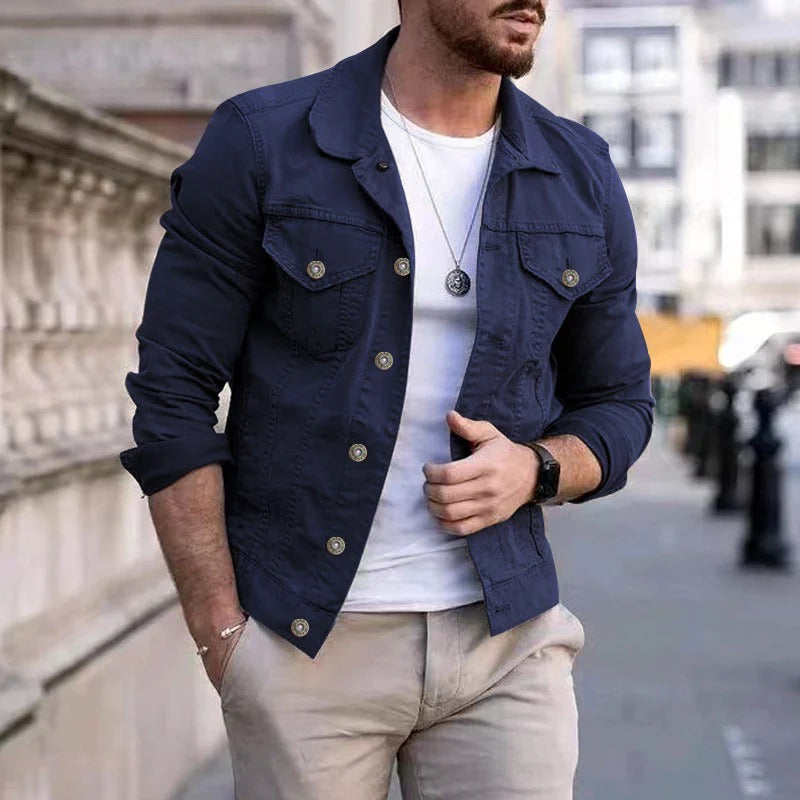 Herren Denimjacke mit Slim-Fit Passform – Mailand
