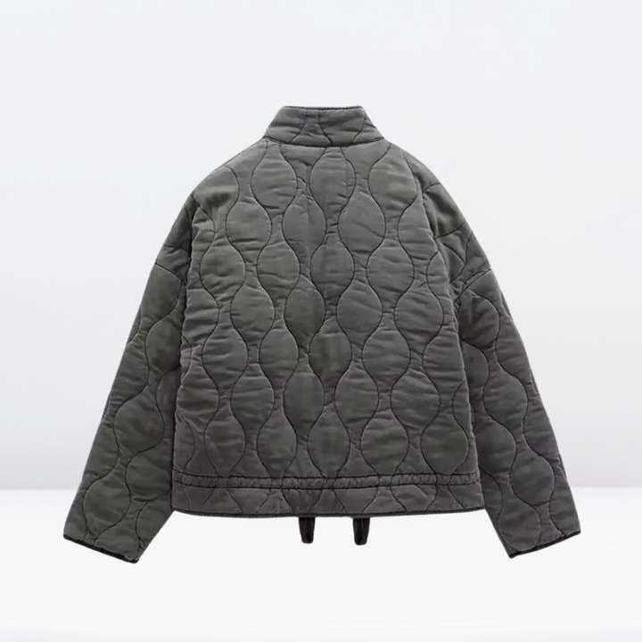 Damen Steppjacke mit Kordelzug & Reißverschluss – Lorena