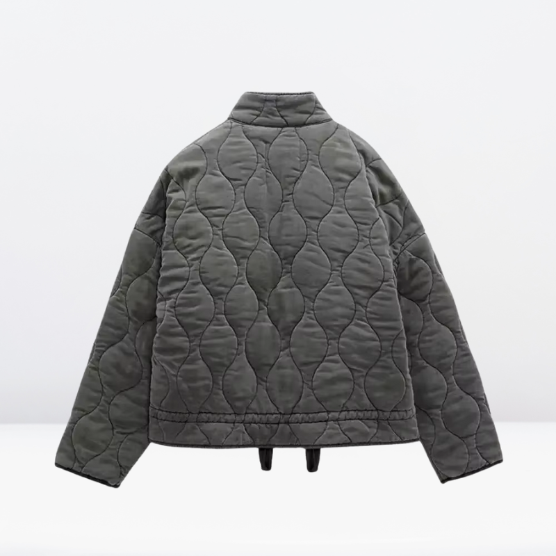 Damen Steppjacke mit Kordelzug & Reißverschluss – Lorena