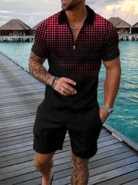 Zweiteiliges Herren Sommer Outfit mit Polo und Shorts – Damon