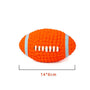 Orange Hundespielzeug Football aus Plüsch, 14x8 cm, robust und langlebig, ideal zum Kauen.