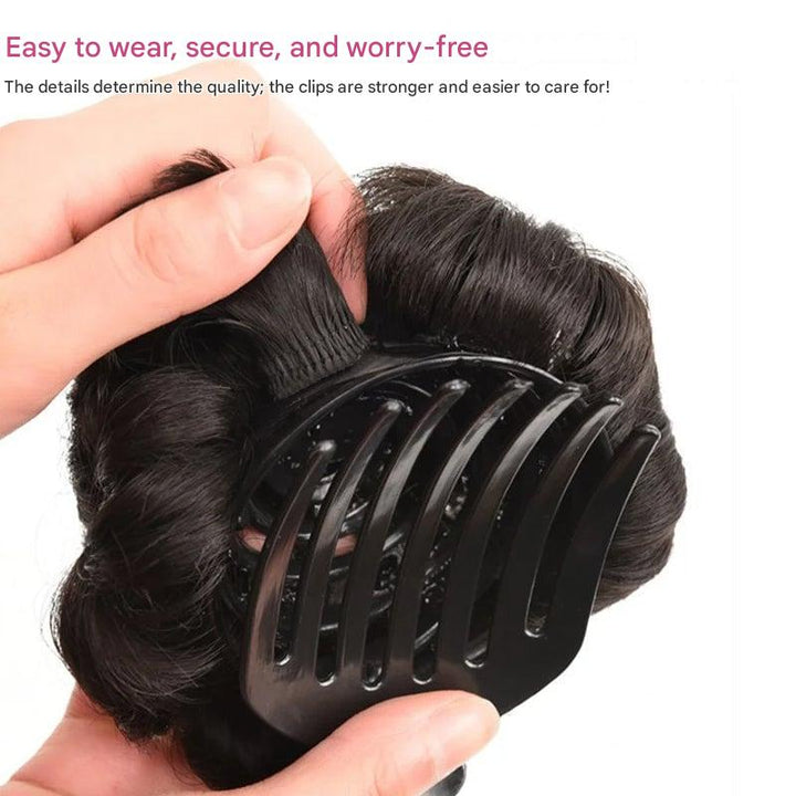 Blumenförmige Haarspange mit Haarverlängerung – Fiora