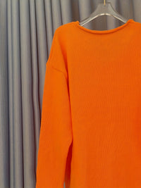 Damen Oversize-Pullover mit V-Ausschnitt & Muster – Alenia