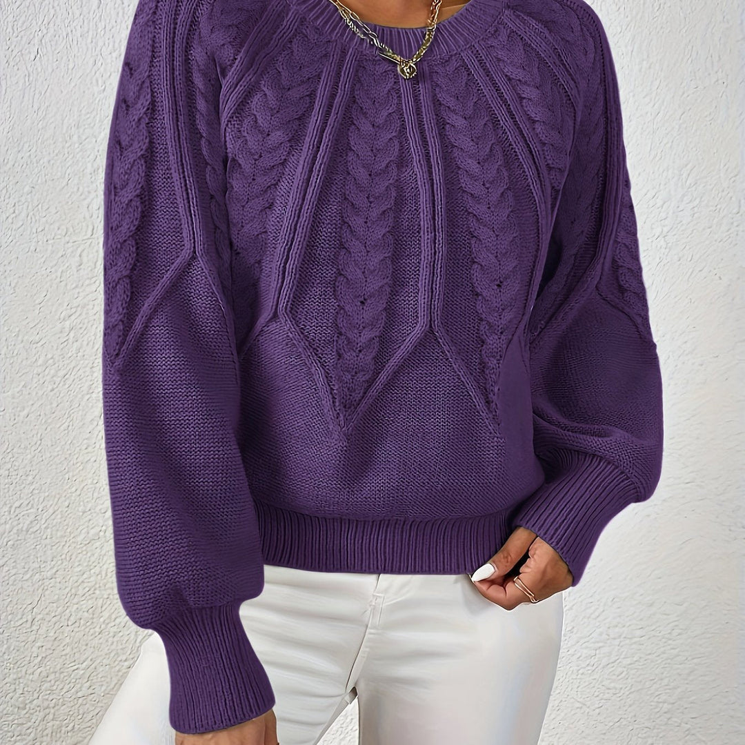 Damen Strickpullover mit Lanternärmeln – Sanna