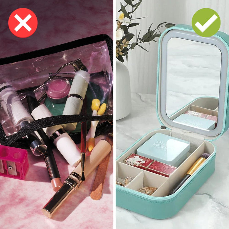 Kompakter beleuchteter Make-up-Organizer für unterwegs - Liora