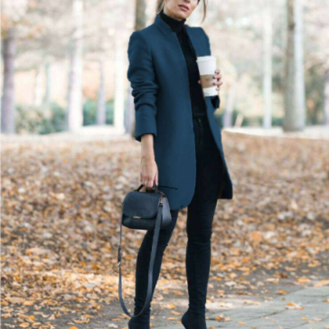 Damen Stehkragen Wintermantel mit zeitlosem Design – Reginel