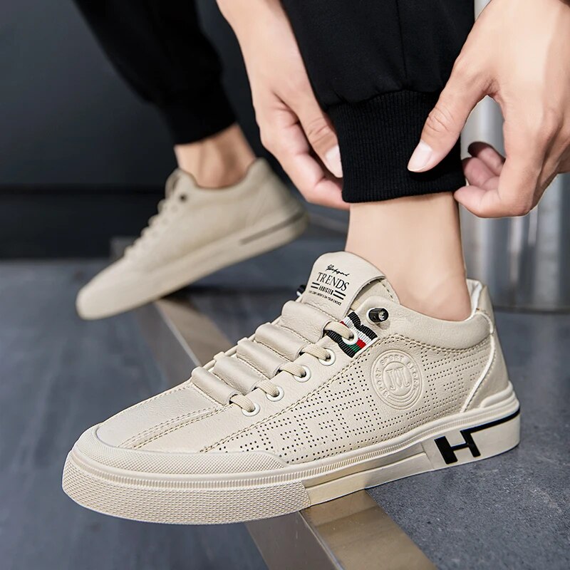 Herren-Sneaker aus Perforiertem Leder mit Leichtbauweise – Ethan