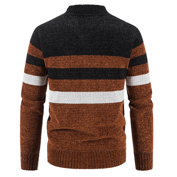 Herren Gestreifter Herbstpullover – Tobias