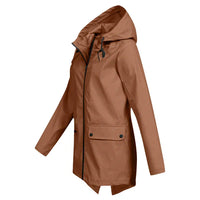 Herbstliche Damen Regenjacke mit Kapuze - Liora