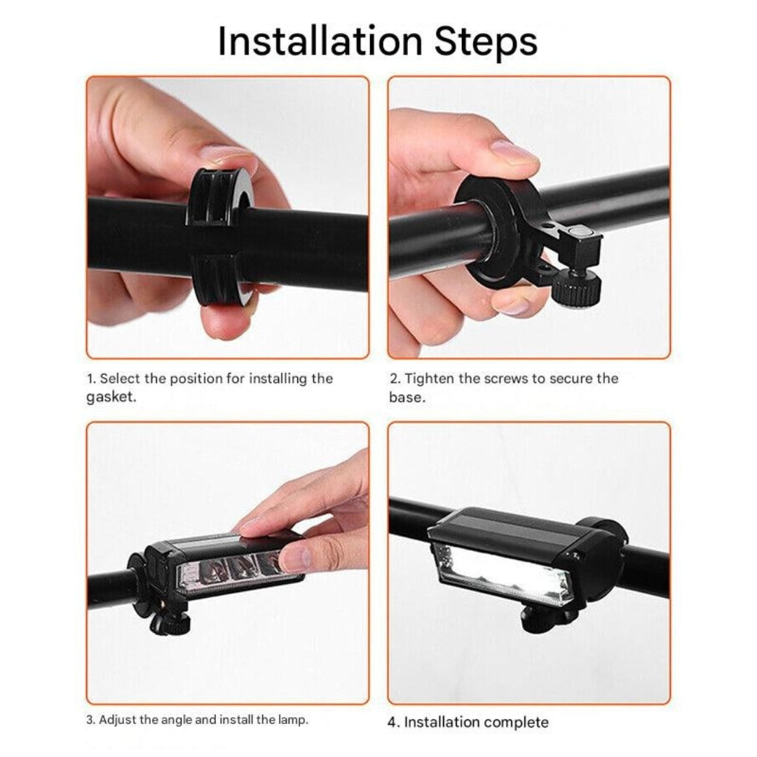 Superhelles 180° Fahrradlicht mit integriertem Akku – Luminor